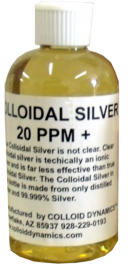 True Colloidal Silver is a darkish yellow color, not clear. Clear colloidal silver is actually ionic silver and not nearly as strong as true colloidal silver.